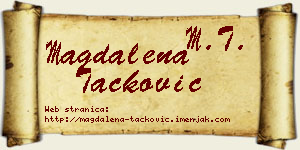 Magdalena Tacković vizit kartica